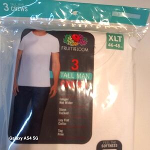 Fruit of the Loom White Crew T-Shirts 3-Pack